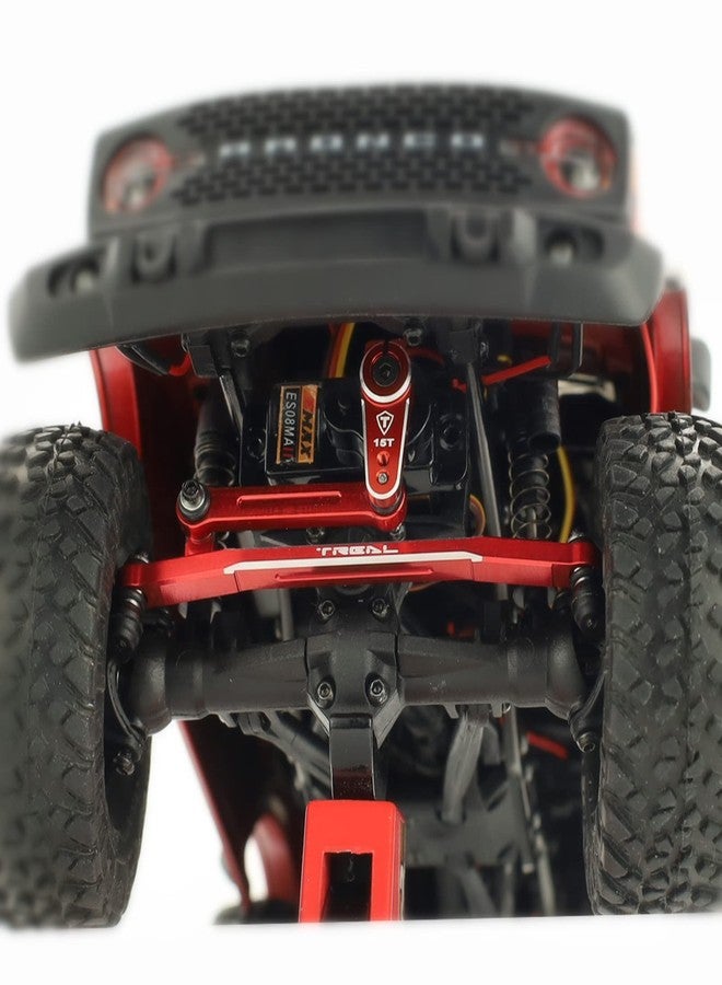 ذراع سيرفو TREAL SCX24 15T لسيرفو EMAX، ذراع سيرفو من الألومنيوم 7075 (قطعتان) متوافق مع Axial 1/24 SCX24 (أحمر) - Image 3